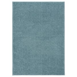 Teppe med kort luv 140×200 cm blå