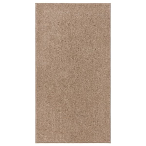Teppe med kort luv 80×150 cm brun