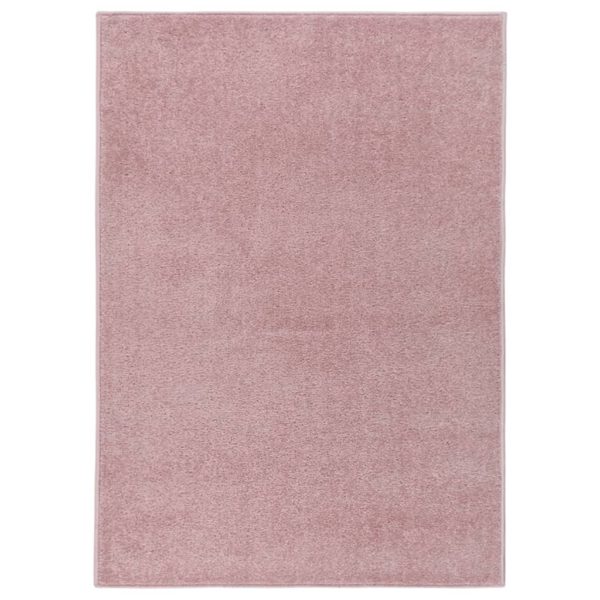 Teppe med kort luv 120×170 cm rosa