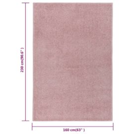 Teppe med kort luv 160×230 cm rosa