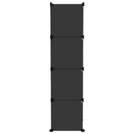 Oppbevaringshylle med 9 kuber svart PP