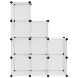 Oppbevaringshylle med 9 kuber gjennomsiktig PP