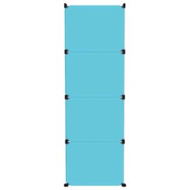 Oppbevaringshylle med 12 kuber blå PP