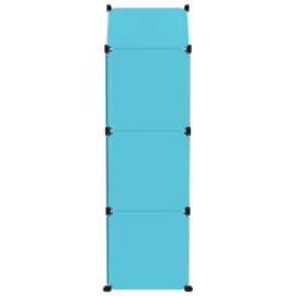 Oppbevaringshylle med 8 kuber blå PP