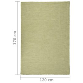Utendørs flatvevd teppe 120×170 cm grønn