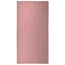 Utendørs flatvevd teppe 100×200 cm rød