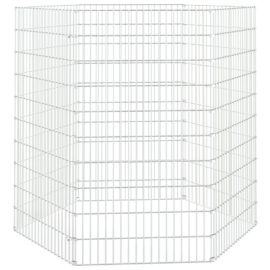 Kaninbur med 6 paneler 54×100 cm galvanisert jern