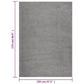 Flossteppe raggete grå 120×170 cm