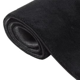Vaskbart teppe mykt kort lugg 80×150 cm sklisikker svart