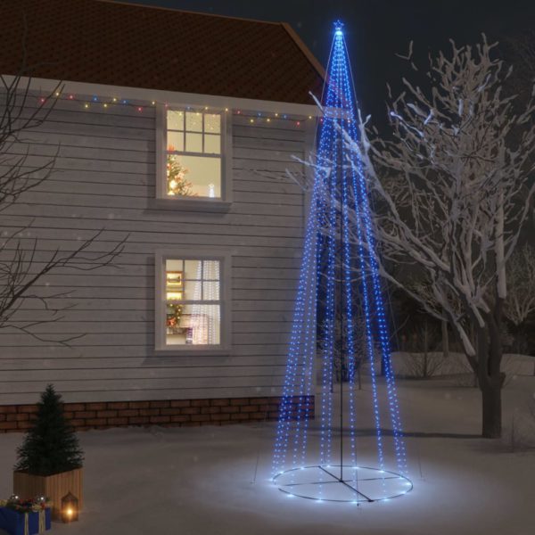 Juletre kjegleformet blå 1134 lysdioder 230×800 cm