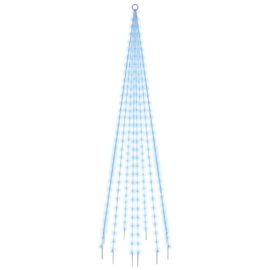 Juletre på flaggstang 310 LED blå 300 cm