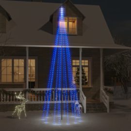Juletre på flaggstang 732 LED blå 500 cm