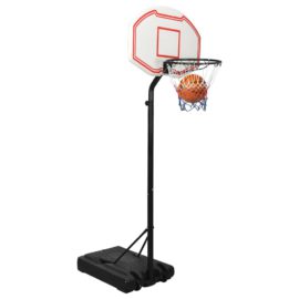 Basketballstativ hvit 237-307 cm polyeten