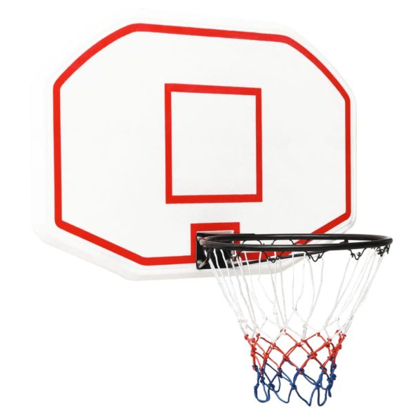 Bakplate for basketballkurv hvit 109x71x3 cm polyeten