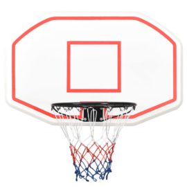 Bakplate for basketballkurv hvit 109x71x3 cm polyeten
