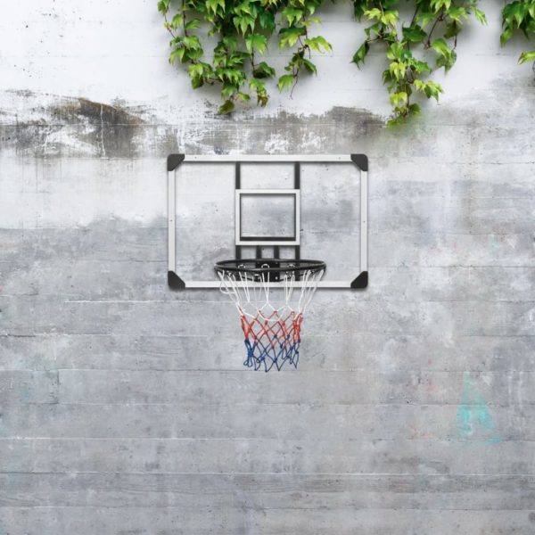 Basketballplate gjennomsiktig 90x60x2,5 cm polyeten