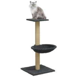 Kattetre med klorestolper i sisal mørkegrå 74 cm