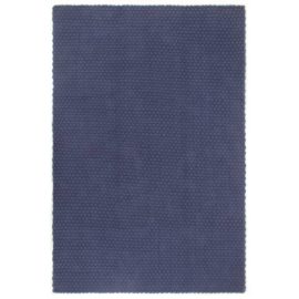 Teppe rektangulær marineblå 120×180 cm bomull