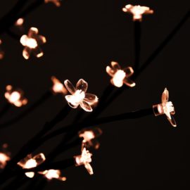 LED-tre kirsebærblomst varmhvit 220 lysdioder 220 cm