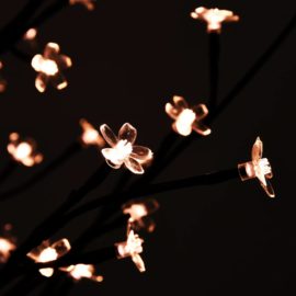 LED-tre kirsebærblomst varmhvit 672 lysdioder 400 cm