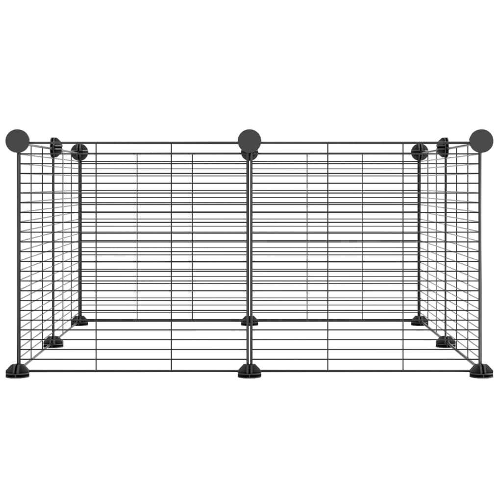 Dyrebur 8 paneler svart 35×35 cm stål