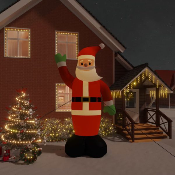 Oppblåsbar julenisse med lysdioder 475 cm