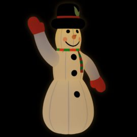 Oppblåsbar snømann med LED-lys 370 cm