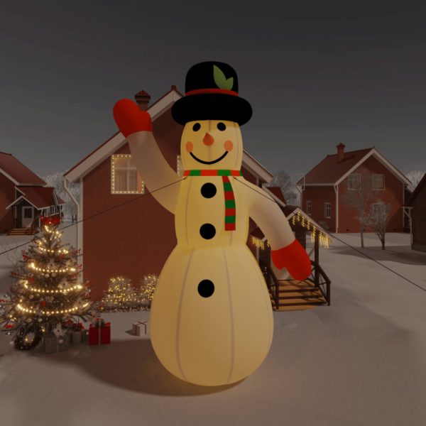 Oppblåsbar julesnømann med lysdioder 805 cm