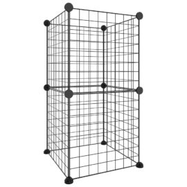 Dyrebur 8 paneler svart 35×35 cm stål