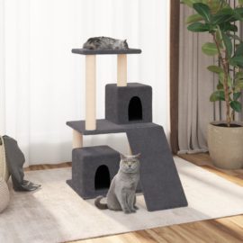 Kattetre med klorestolper i sisal mørkegrå 82 cm