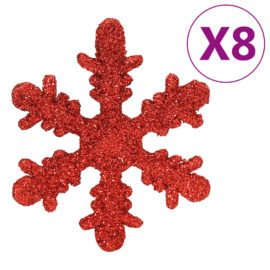Julekulesett 111 deler rød polystyren