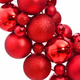 Julekrans rød 45 cm polystyren