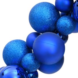 Julekulekrans blå 175 cm polystyren