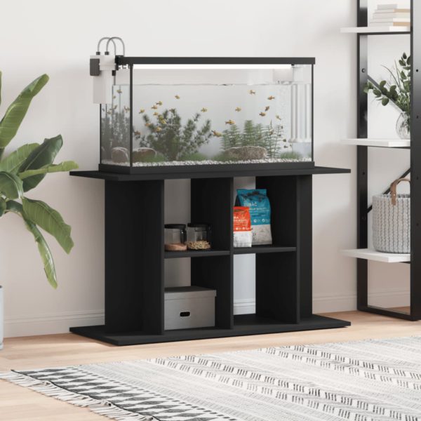 Aquarium Stand Black 100x40x60 cm Engineered Wood