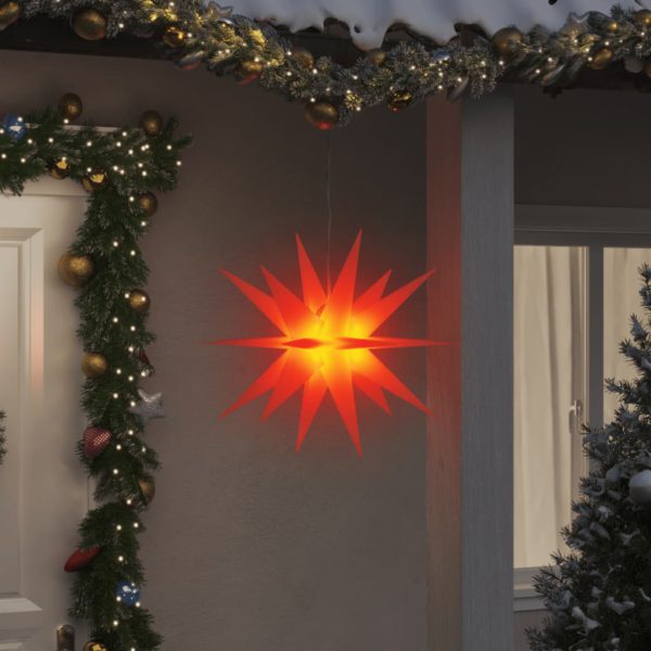 Julelys med LED sammenleggbar rød 57 cm