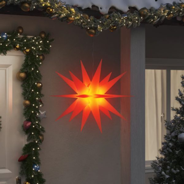 Julelys med LED sammenleggbar rød 100 cm