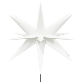 Julelys med plugger og LED 3 stk foldbar hvit 35 cm