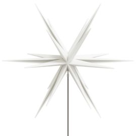 Julelys med plugger og LED 3 stk foldbar hvit 35 cm