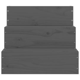 Kjæledyrstrapp grå 40×37,5×35 cm heltre furu