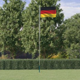 Tysk flagg og stang 6,23 m aluminium