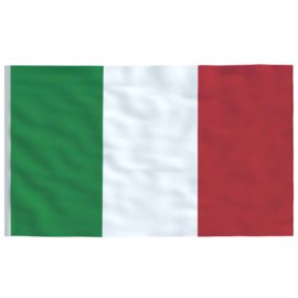 Italiensk flagg og stang 5,55 m aluminium