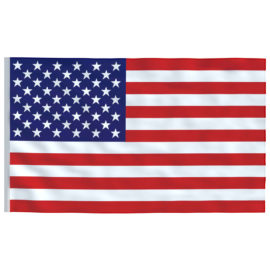 Amerikansk flagg og stang 5,55 m aluminium