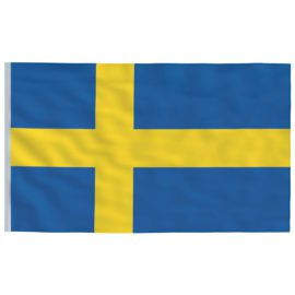 Svensk flagg og stang 5,55 m aluminium
