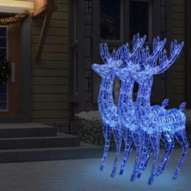 Julereinsdyr XXL akryl 250 LED 3 stk 180 cm blå