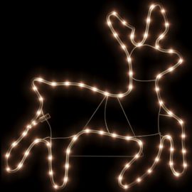 Julereinsdyrfigurer med LED 3 stk varmhvit 57x55x4,5 cm