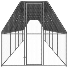 Utendørs hønsehus 2x12x2 m galvanisert stål