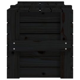 Putekasse svart 91×40,5×42 cm heltre furu