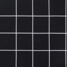 Stolputer 6 stk svart rutemønster 40x40x7 cm stoff