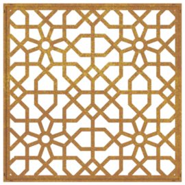 Veggdekorasjon til hage 105×55 cm cortenstål maurisk design