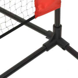 Tennisnett svart og rød 400x100x87 cm polyester